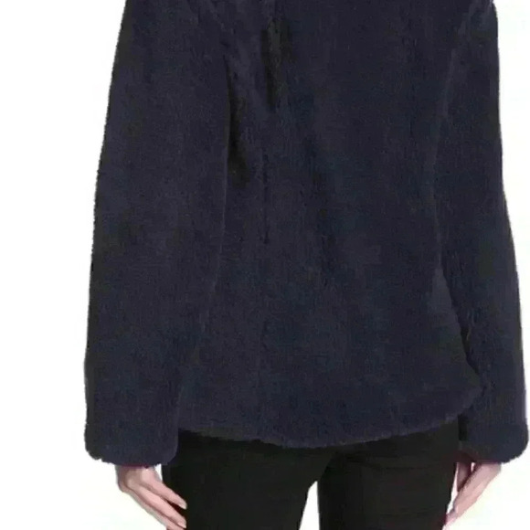 Sebby Collection Navy Blue Teddy Jacket - Picture 3 of 7